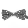 Mister Archie Cotton/Linen White Dot Bow Ties
