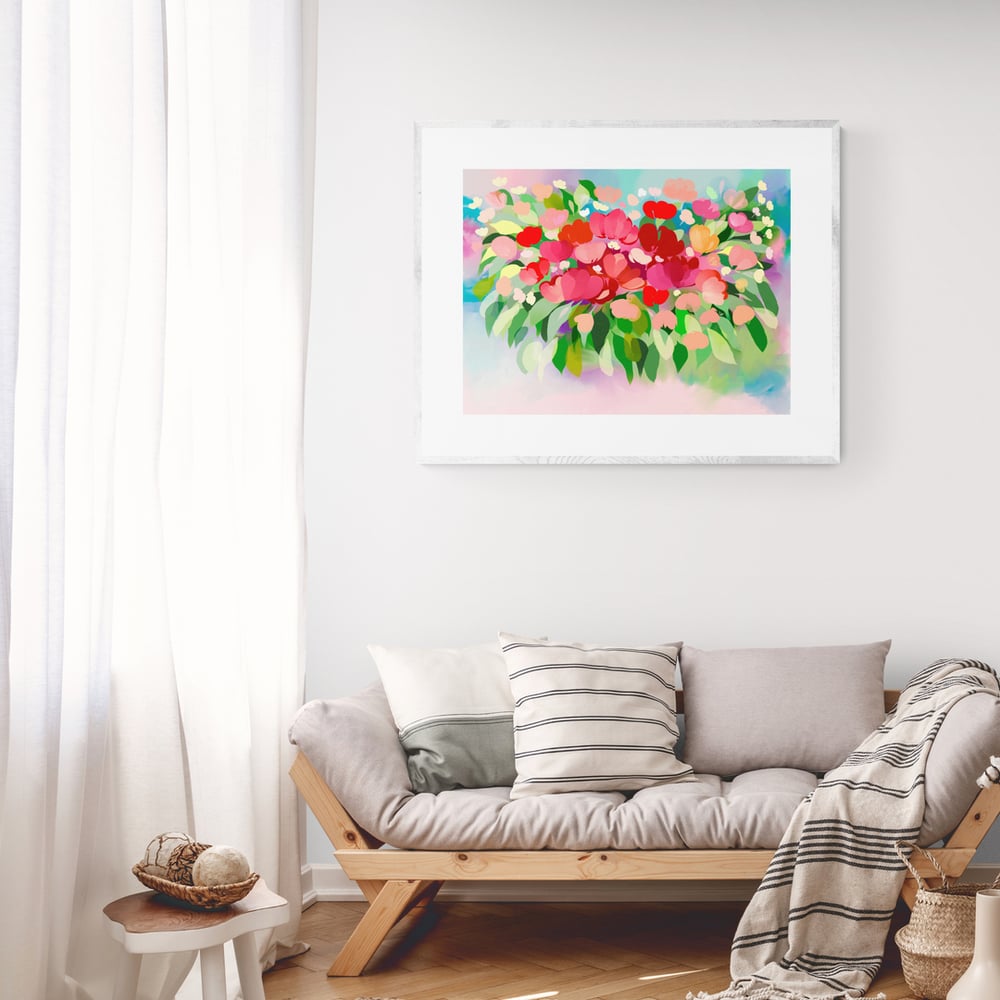 Abstract Colourful Flowers - Artwork - Prints