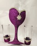 Glitter Wine Glass/ Shotglass Set