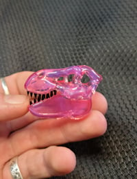 Image 4 of Karmaline Tyrannosaurus rex skull pendant.