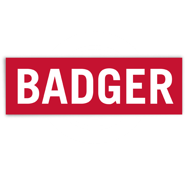 Image of BADGER sticker