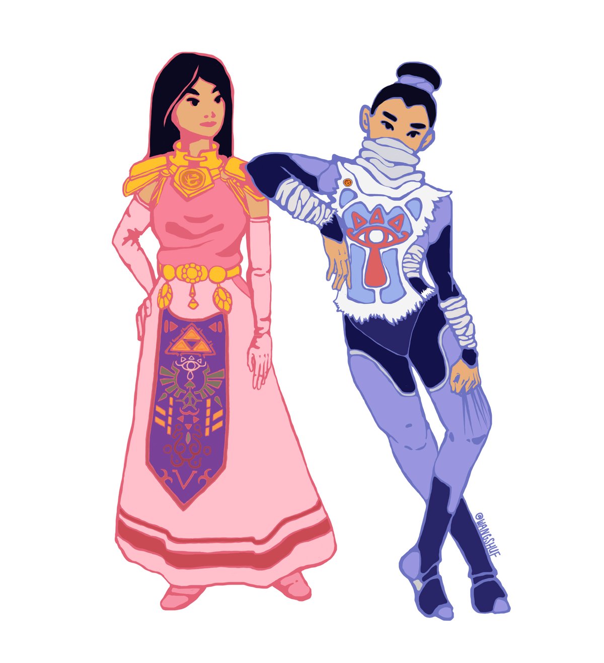 Image of Sheik and Zelda...but Mulan