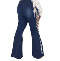 Image 2 of Lace Out Bell Bottom Jeans