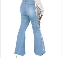 Image 3 of Lace Out Bell Bottom Jeans