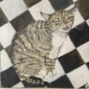 Small square art print -Tabby cat Mymble (custom name available) 