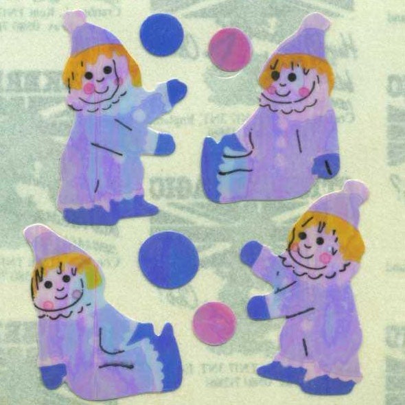 Image of Clown Iridescent Stickers