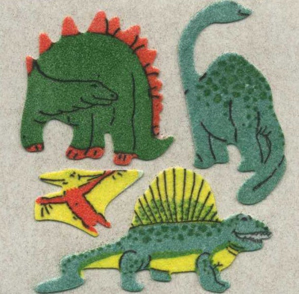 Image of Dinosaur Fuzzy Stickers