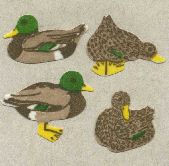 Image of Mallard Duck Fuzzy Stickers