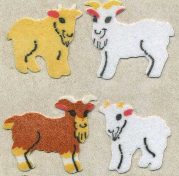 Image of Goat Fuzzy Stickers