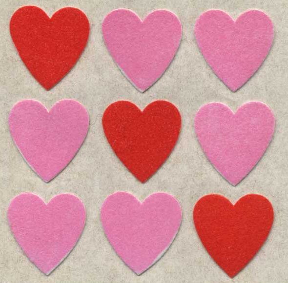Image of Heart Fuzzy Stickers