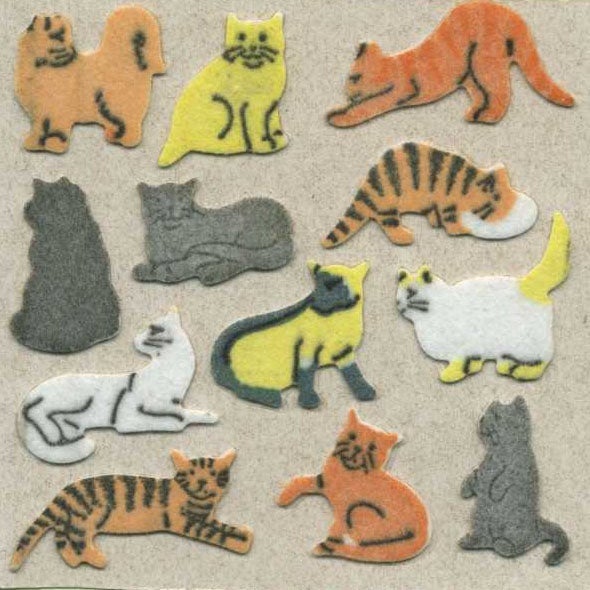 Image of Cat Fuzzy Stickers