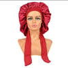 Red Satin Bonnet