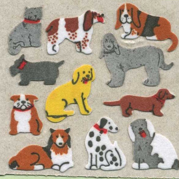 G.C. Press Fuzzy Stickers - Dogs