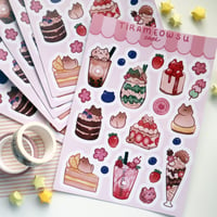 Image 1 of Tirameowsu Cafe Sticker Sheet