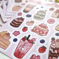 Image 2 of Tirameowsu Cafe Sticker Sheet