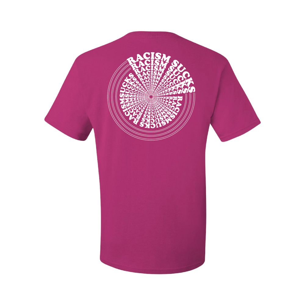 Image of "RACISM SUCKS" TEE (CYBER PINK)