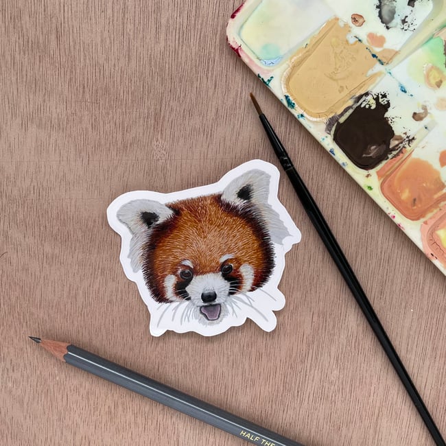 3 Inch Red Panda Sticker