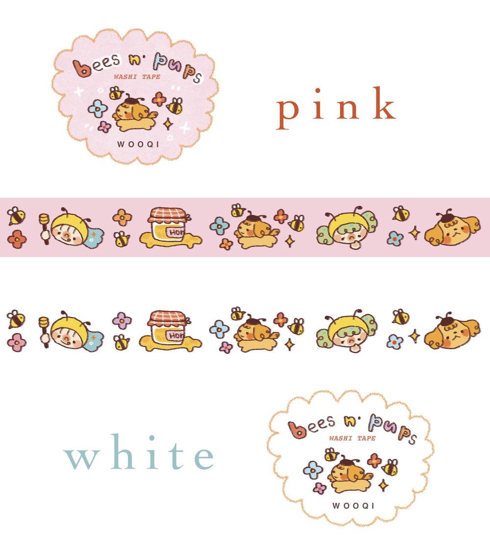 Bees n' Pups - Washi Tapes