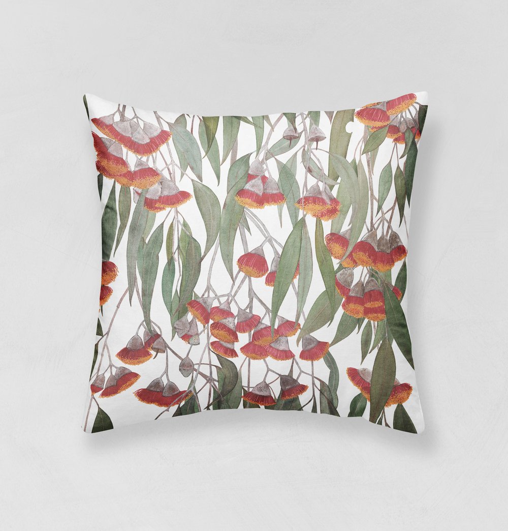 Image of Silver Princess Blossoms Cushion Cover