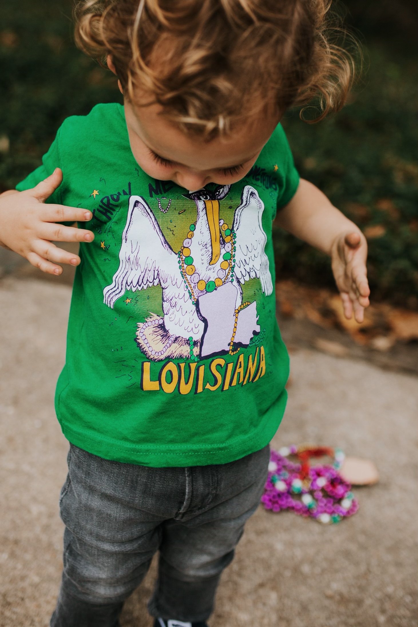 Image of Youth Throw Me Something Louisiana in Green