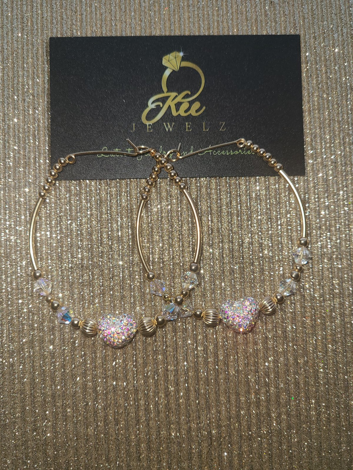 Image of Shiny heart Gold filled earring 