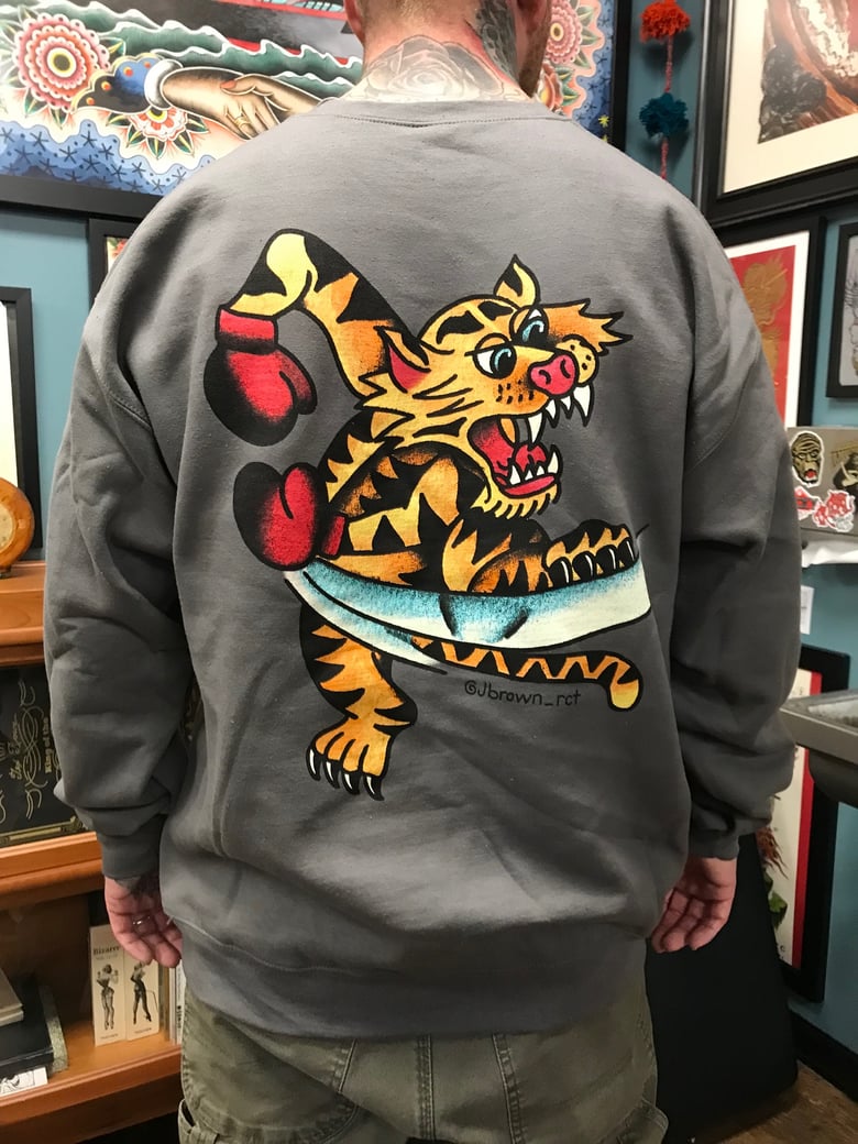 Image of Boxing Tiger Sweatshirt (Charcoal)