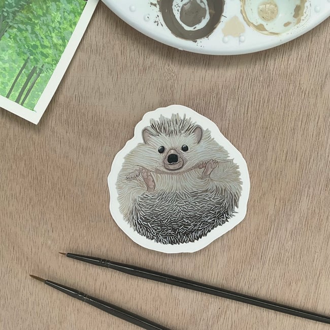 3 Inch Hedgehog Sticker