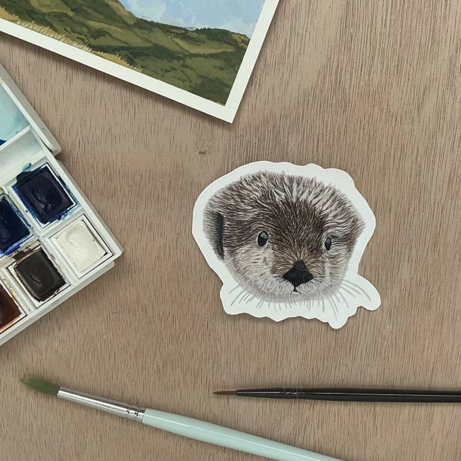 2.75 Inch Sea Otter Sticker