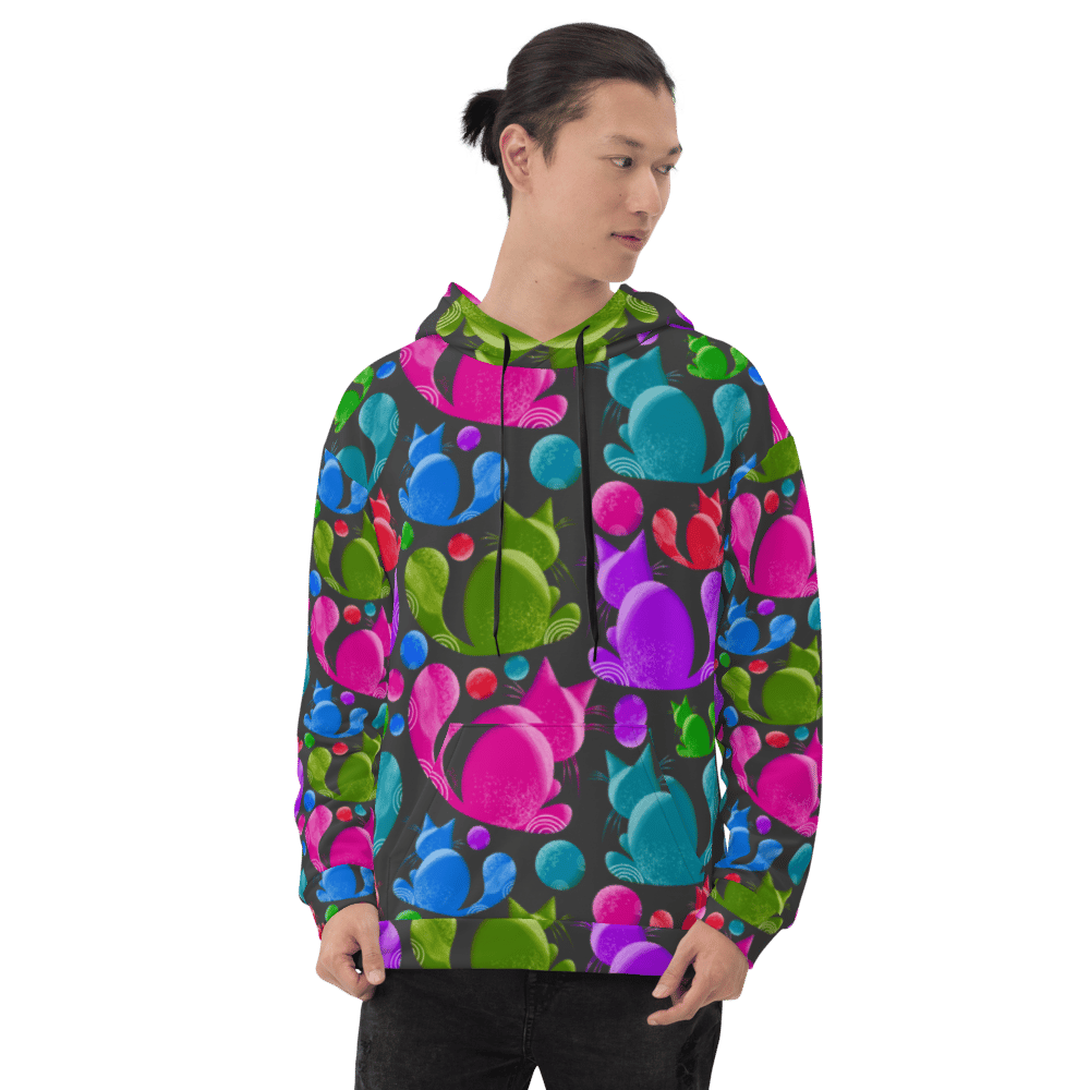 Image of Coolor Cats Unisex Hoodie