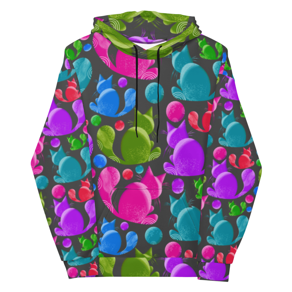 Image of Coolor Cats Unisex Hoodie