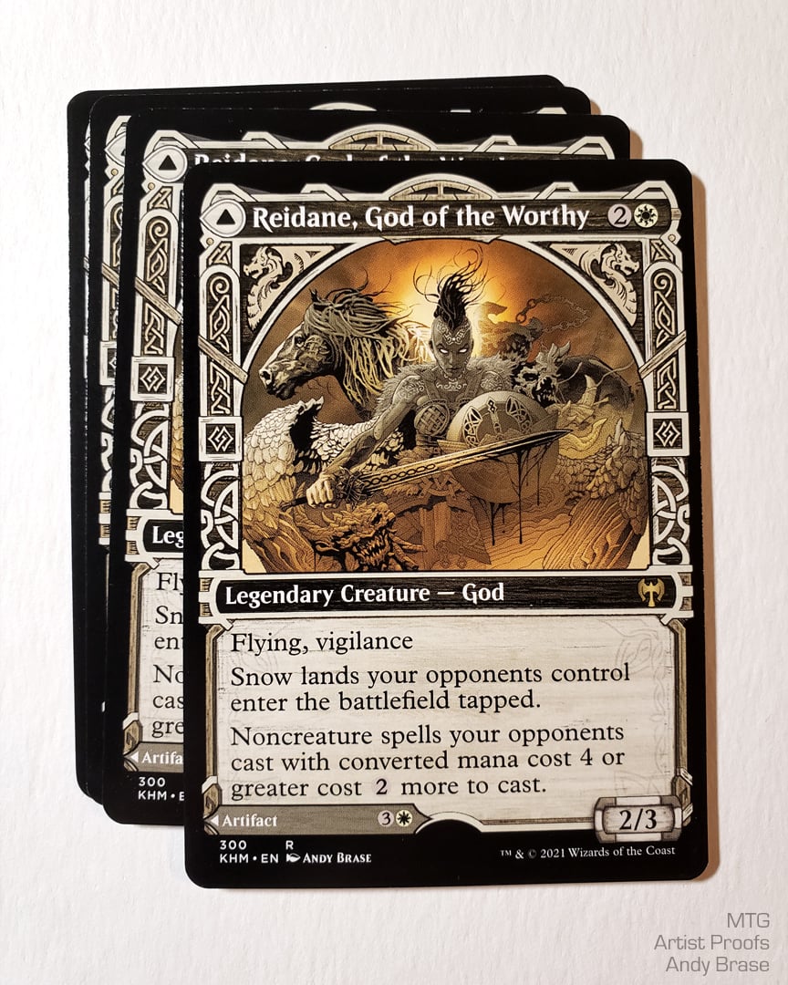 Magic: Reidane- Artist Proof Card w/ Skull Sketch *LIMITED <font