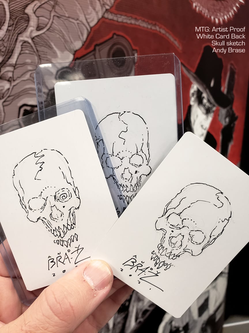 Magic: Reidane- Artist Proof Card w/ Skull Sketch *LIMITED <font