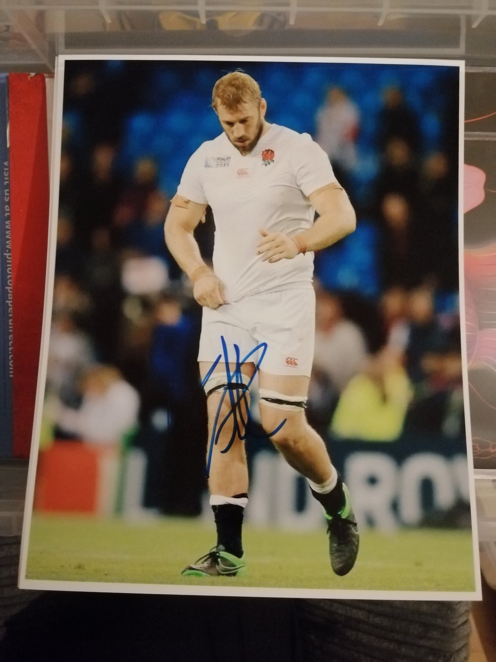 Chris Robshaw Signed Rugby 10x8
