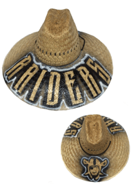 Custom made airbrush raider nation straw hats 