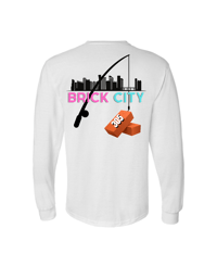 Hooked On Reel - Brick City Long Sleeve WHITE