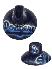 Solid blue Los Angeles Dodgers Sun airbrush hat