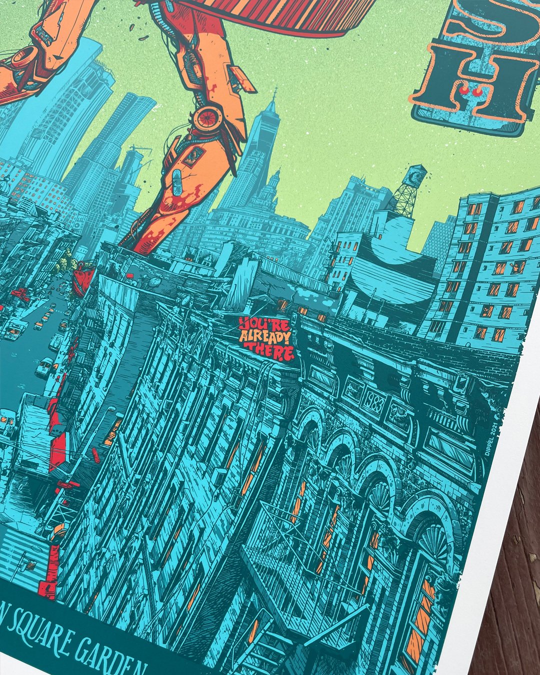 Phish Official Gig Poster - Garden Run NYE 2021 - Orange