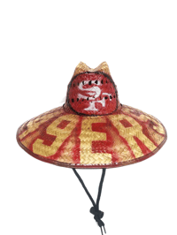 San Francisco 49ers custom airbrush straw hat