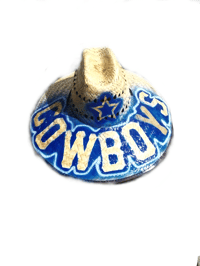 Dallas Cowboys custom airbrush straw hat