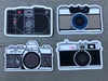 Vintage Japanese film cameras sticker four pack