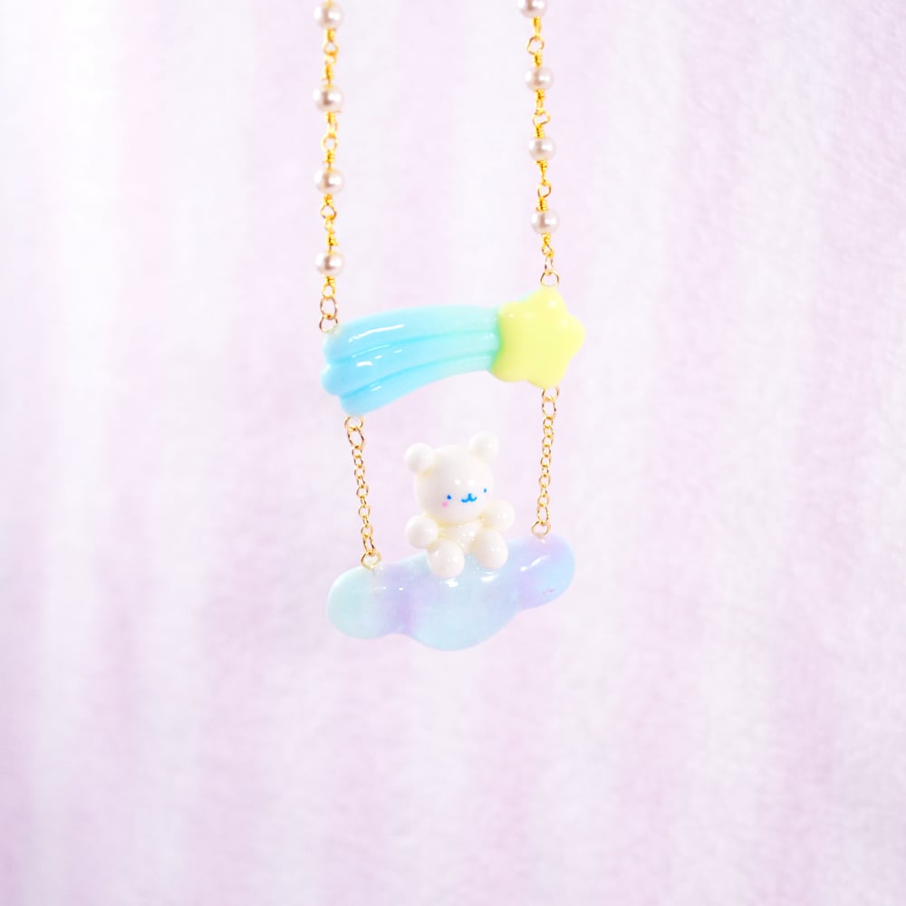 Cloud-Swing Bear Necklace: 03