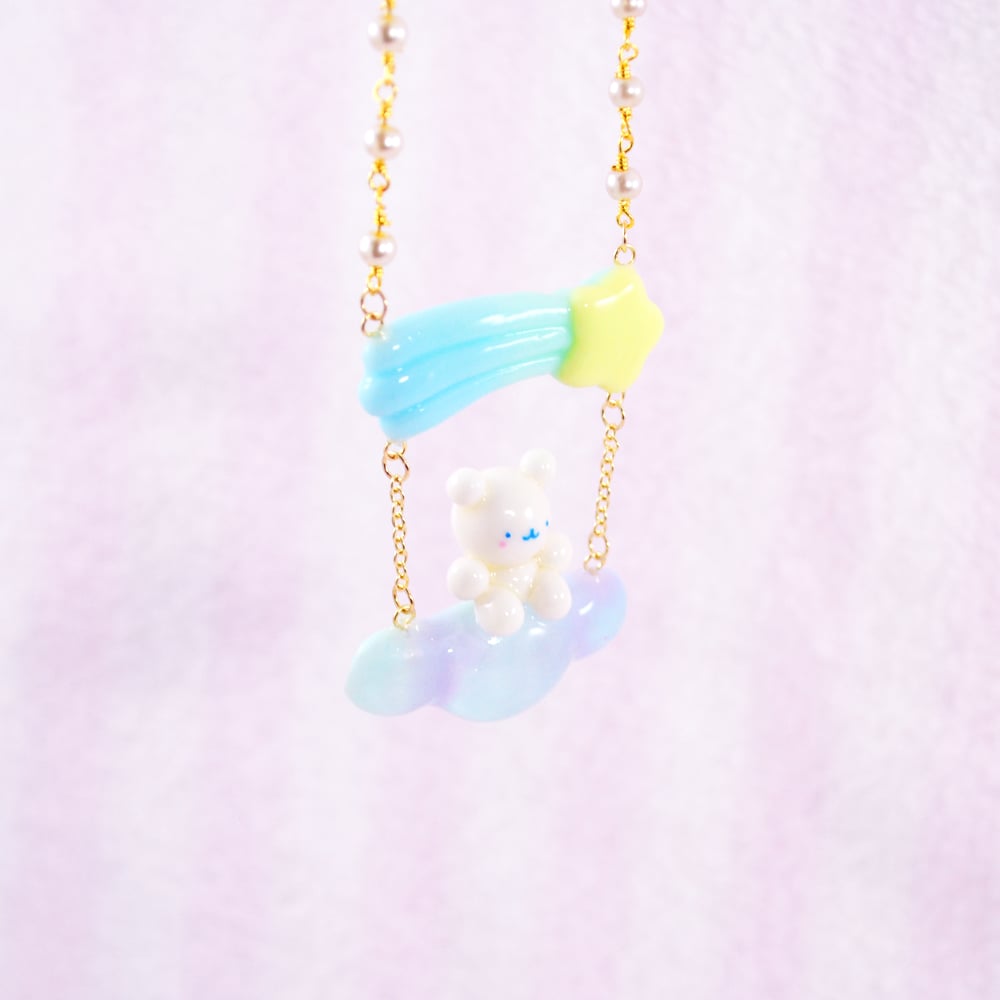 Cloud-Swing Bear Necklace: 06