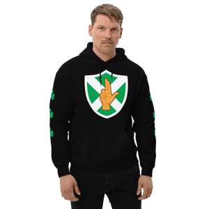 Image of Crest Unisex Black Hoodie