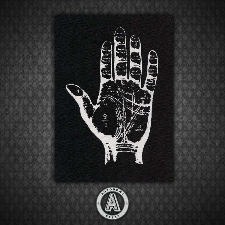 Image of Palmistry Hand - Black Canvas Patch