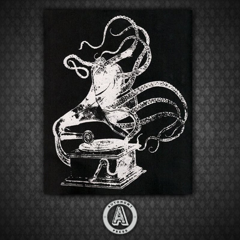 Image of Octophonograph Tentacle Victrola - Black Canvas Patch