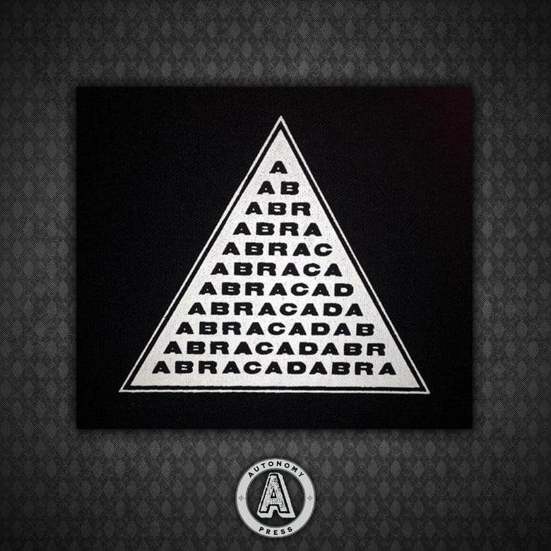 Image of ABRACADABRA Magic Triangle - Black Canvas Patch