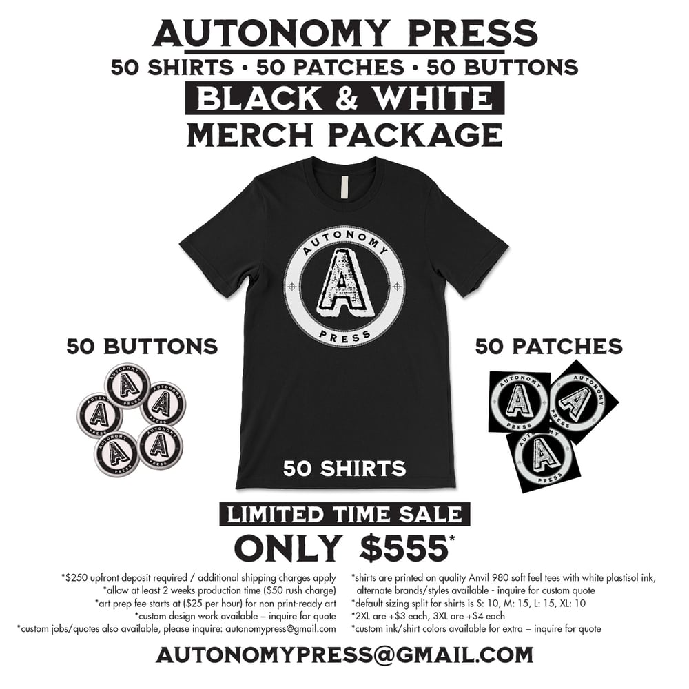Image of 50/50/50 Black & White Merch Package Special