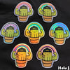 Buff Cactus Pride Stickers