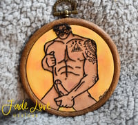 Image 1 of "Get a Grip" Erotic Embroidery Art