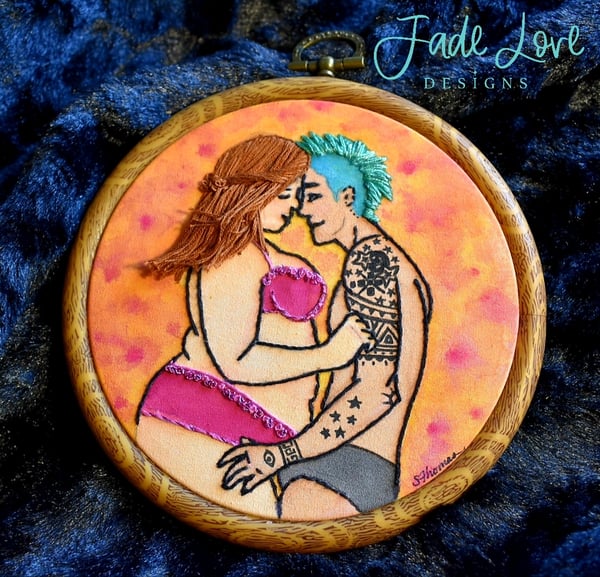 Image of "Sugar and Spice" Erotic Embroidery Art 